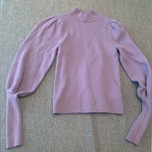 Purple Bubble Sleeve Sweater